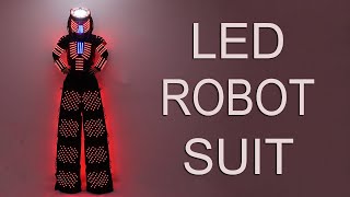 Stilts Walker LED Robot Costumes LED Light Robot Suit Laser Clothing Show