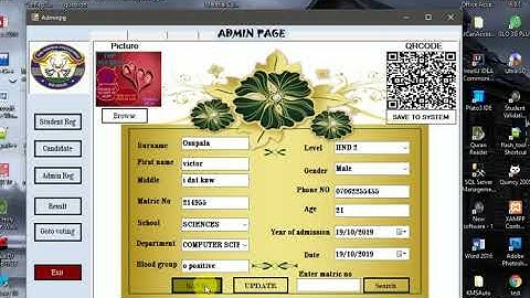 E-voting system using QRCODE for Validating voters..VB.NET