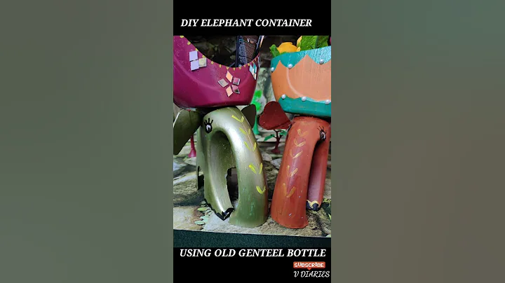 DIY ORGANIZER / REUSE PLASTIC BOTTLE /JUNK ART / ELEPHANT SHOW PIECE / #shorts #homedecor