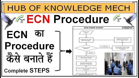 ECN Procedure Making steps,  Engineering change note Procedure