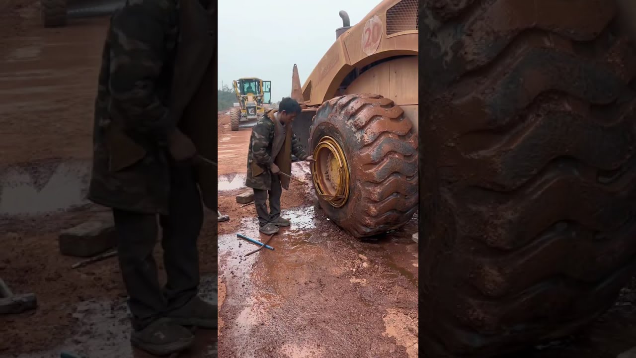 Loader Puncture Tire Replacement Rescue!