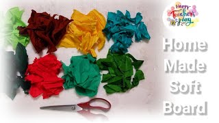 How to Make Soft board with waste clothes | DIY Display Pinboard | easy softboard making screenshot 4