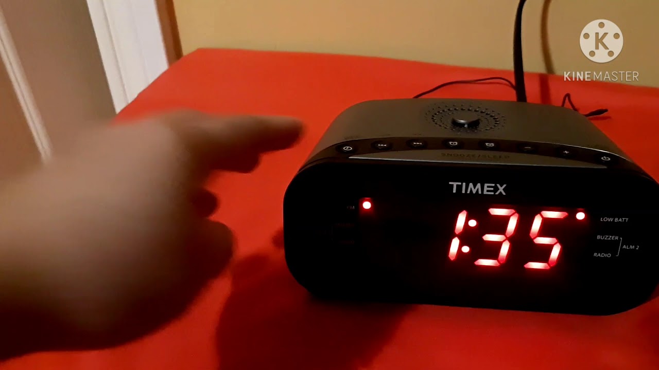 TIMEX T231Y Alarm Clock How To Set Time And Alarm YouTube