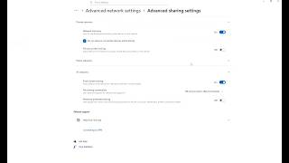 Fix/Solution for file and printer sharing - Windows11 25H2