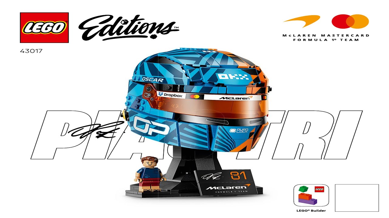 Editions - Oscar Piastri Helmet - F1 Helmets LEGO instructions