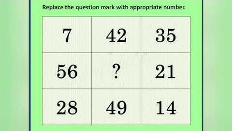 Replace the question mark with appropriate number.
