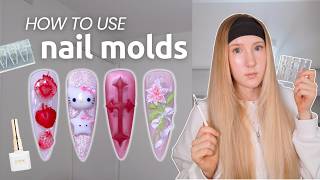how to use nail molds  - THE COMPLETE GUIDE 💅 gel polish, tools & charms