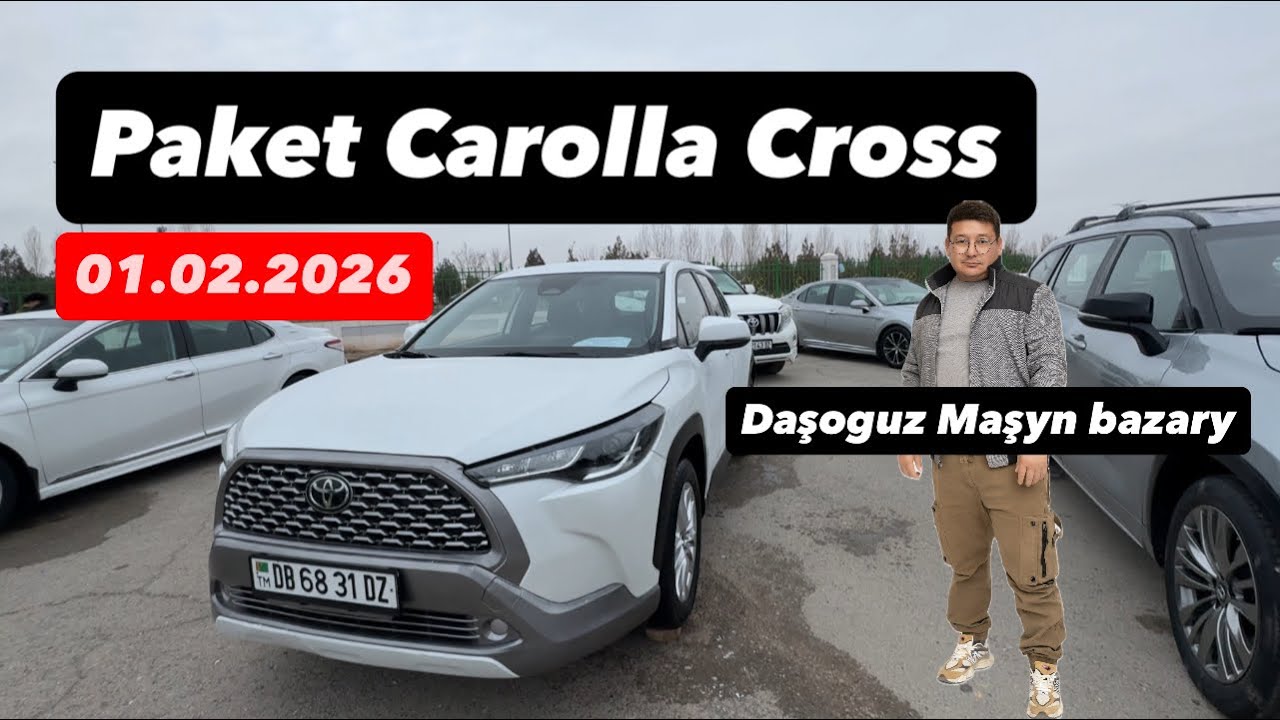 Paket Carolla Cross 01.02.2026 Daşoguz Maşyn bazarynda авто ринок в дашогузе#turkmenistan #daşoguz 
