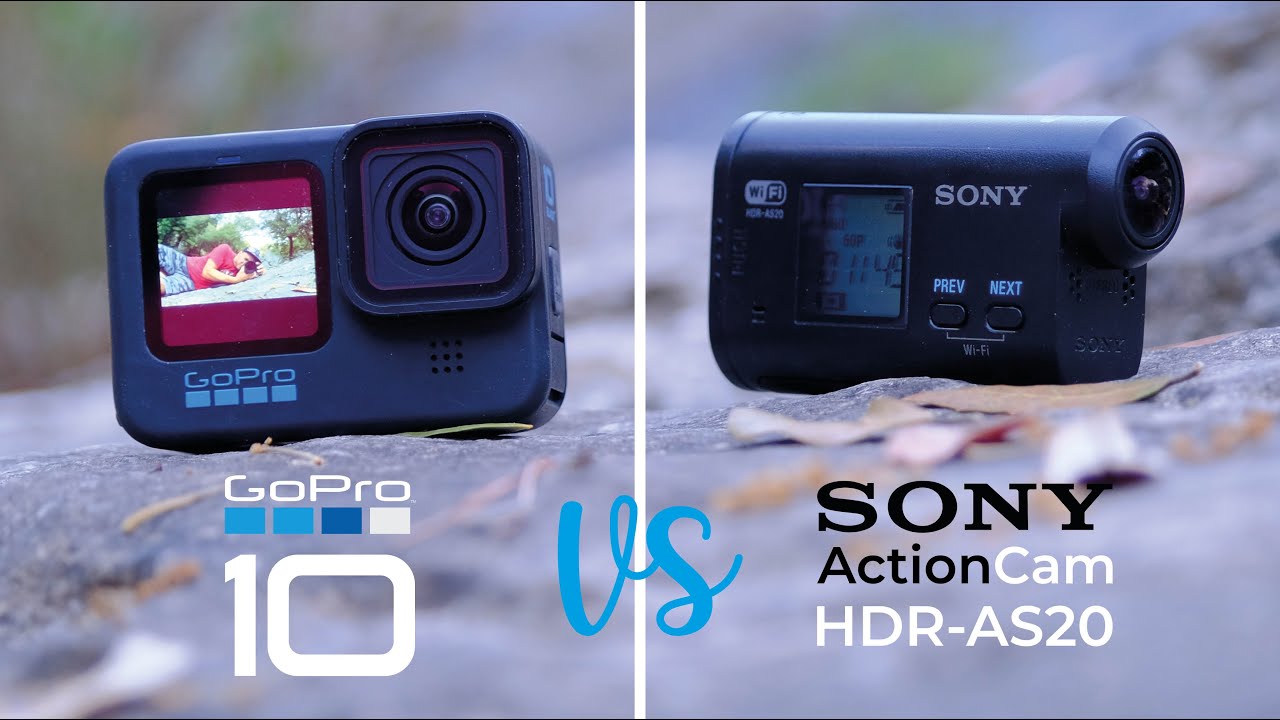 beneficioso hueco Zapatos GoPro Hero 10 vs SONY HDR as20 - YouTube