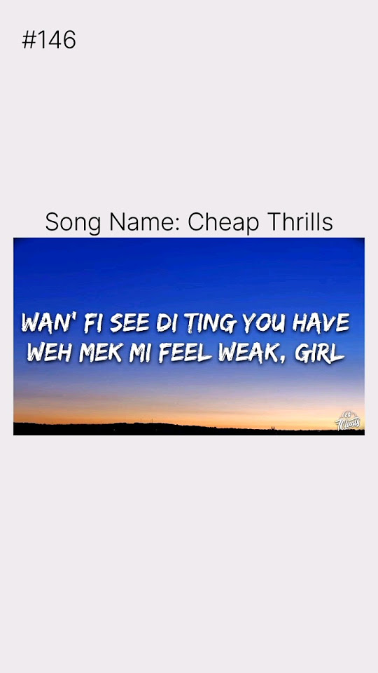 Cheap Thrills Song Lyrics shorts YouTube