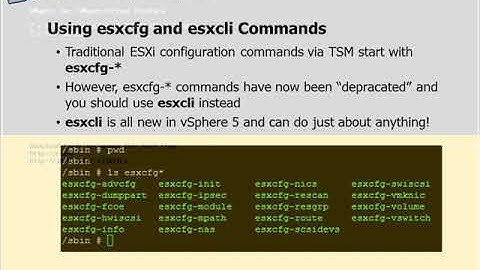 Lesson 27   vSphere Command Line Interface CLI Options