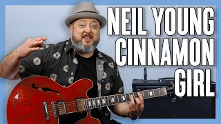 Video thumbnail of "Neil Young Cinnamon Girl Guitar Lesson + Tutorial"