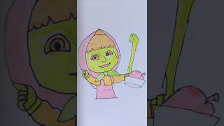 🌈 Easy Masha Drawing & Coloring for Kids | Learn to Draw Masha Step by Step 🎨