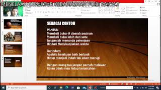 Menelaah Struktur Kaidah Bahasa Pantun, Gurindam, Syair Menelaah Struktur Kaidah Bahasa Pantun, Gurindam, Syair