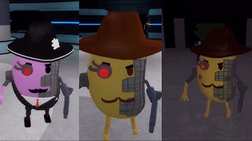 Piggy, Mr.P Remodel, Mr.P Old Model and Mr.P Old model NPC in build mode comparison jumpscares