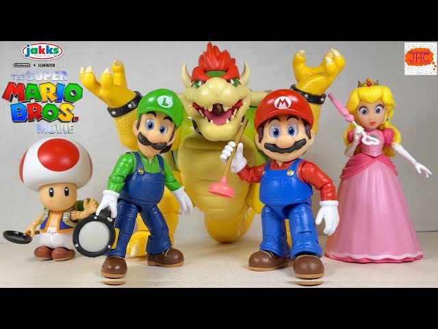 JAKKS The Super Mario Bros Movie Bowser Luigi Toad Princess Peach Complete  Set