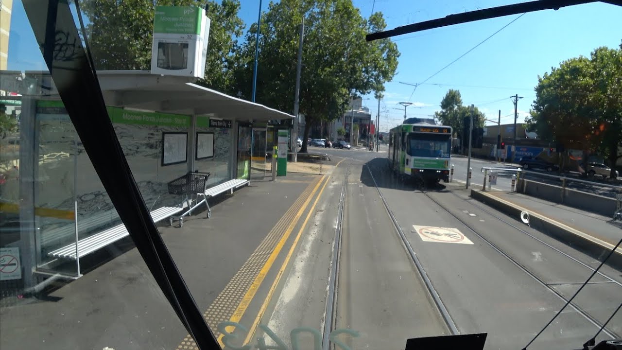 Driver's View Tram 59 Flinders St to Moonee Ponds Melbourne