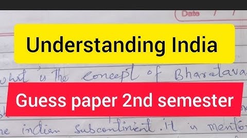 understanding india guess paper 2nd semester kashmir university