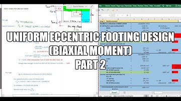 Manual Design of Eccentric footing PART 2 #IS CODE 456:2000 #BIAXIAL MOMENT #2022 #ENGLISH