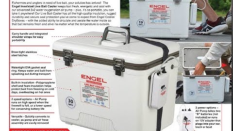 Engels Cooler Live Bait Cooler...Keep Bait lively longer