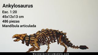 Ankylosaurus 3D Wooden Model Kit | WONDER Artistic Models