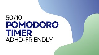 50/10 ADHD-Friendly Pomodoro Timer | Color Focus Aid for Productivity with Academic Brown Noise