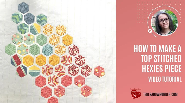 How to top stitch hexies video tutorial