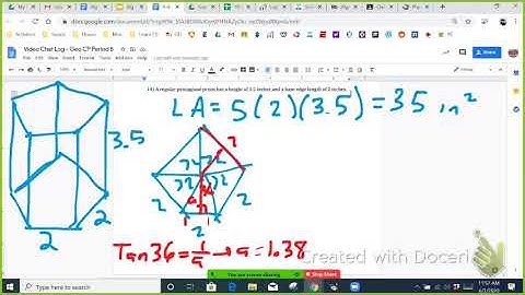 (11.8 Geo #14) Surface Area of a Pentagonal Prism