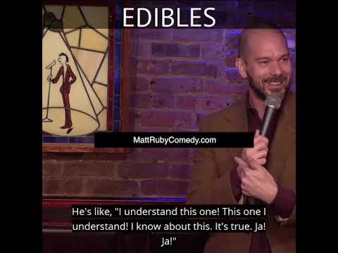 A Dutch heckler interrupts a joke about edibles [Matt Ruby Comedy]