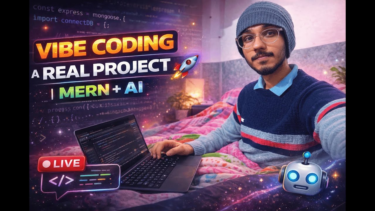 Vibe Coding a Real Project Live Colleage project 🚀 | MERN + AI