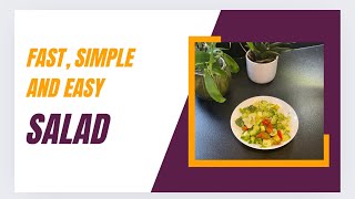 Fast And Simple Salad Amazing Rithvika