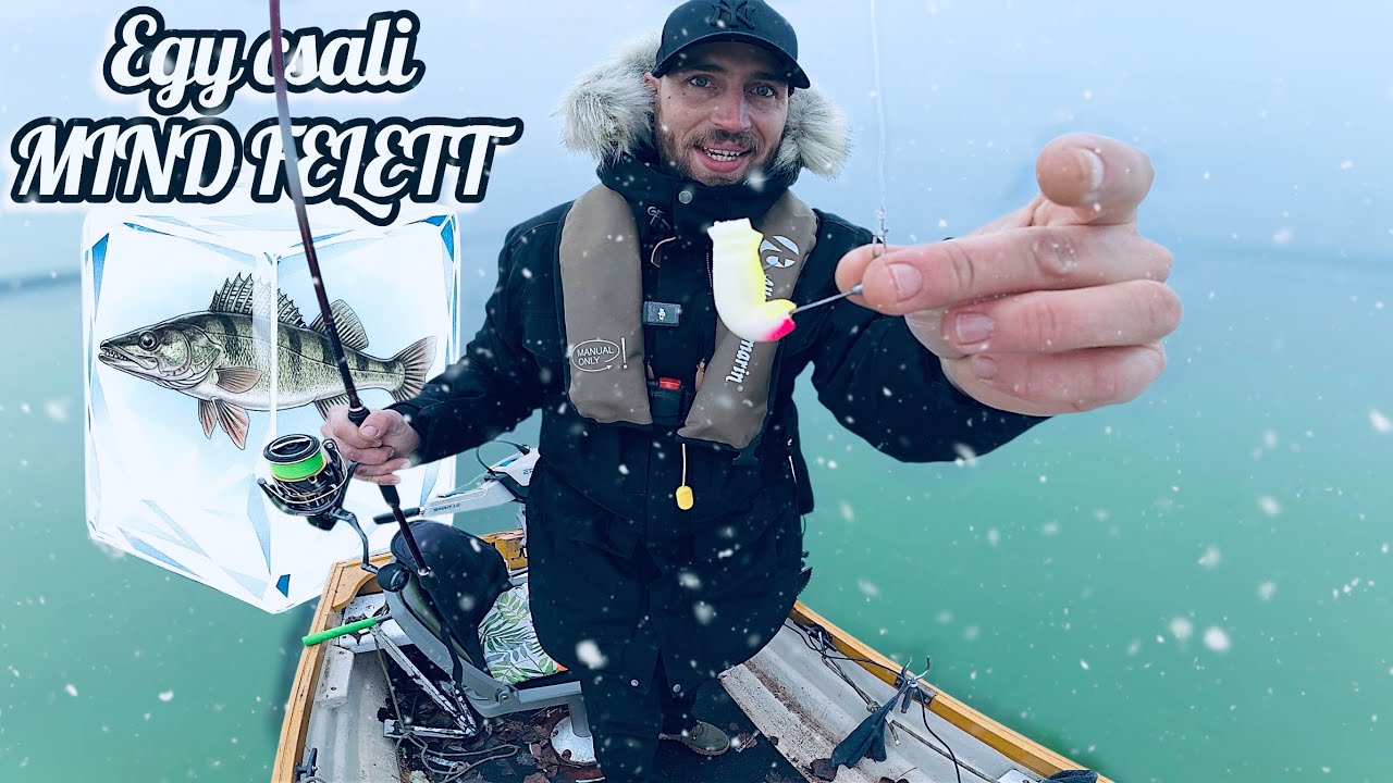 HIDEG VÍZBEN KIS CSALI? MŰKÖDIK? - TÉLI SÜLLŐZÉS A BALATONON + EGY MEGLEPETÉS VENDÉG