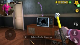 scary teacher stage 2  مرحلة تحطيم التلفاز television