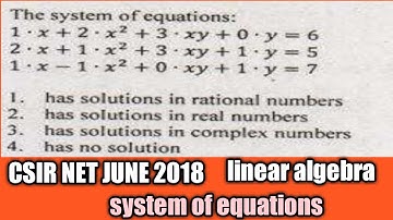 CSIR NET JUNE 2018 LINEAR ALGEBRA QUESTION