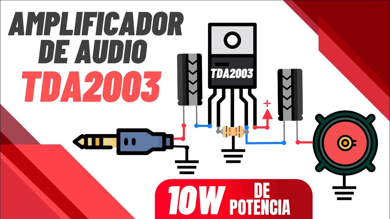 Compadecerse autobús Médico Amplificador de audio con integrado TDA2003 [10W de potencia] fácil de  hacer - YouTube