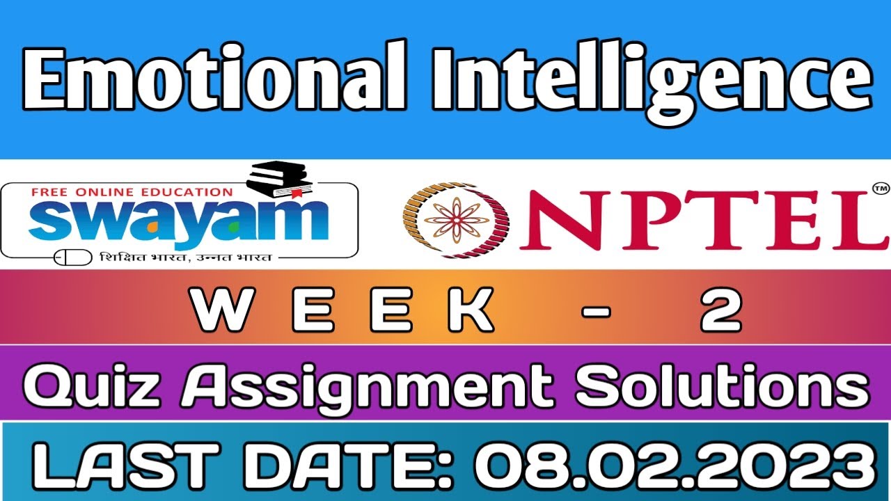 emotional intelligence nptel assignment answers