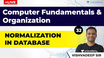Normalization in Database | Lec 32 | Computer Fundamentals & Organization | ESE Exam (All Branches)