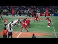 選手を飛び越える富士通タッチダウン　Japan X BOWL 2019