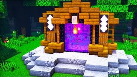 ✔Minecraft: Nether Portal Design | How to build cool Nether portal Tutorial🔥