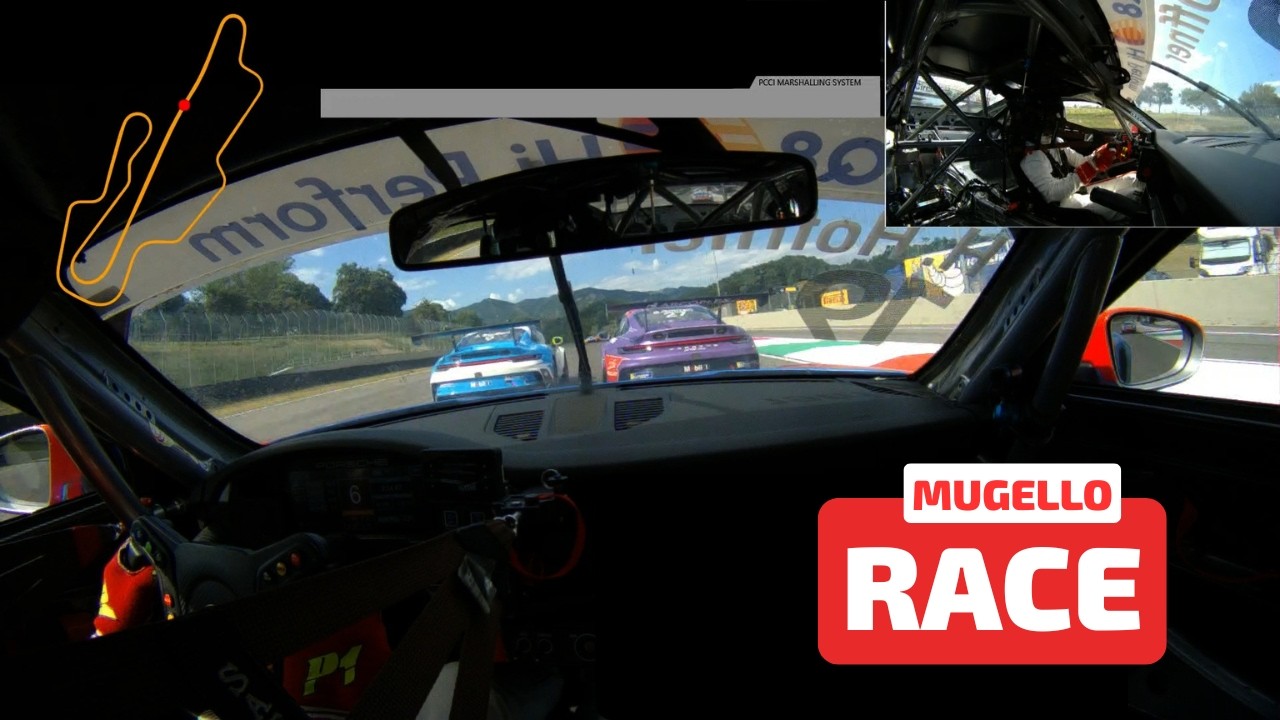 RACE | Porsche Carrera Cup 992 Onboard | PCCI | Mugello | #19 Hjelte Hoffner