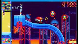 Sonic Mania Time Attack Studiopolis Zone act 1(Tails and Knuckles) with glitched v-sync and windowed