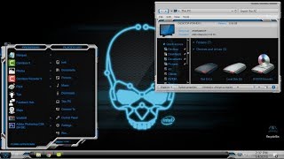 Windows 10 dual theme HUD Machine blue and white