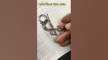 Móc cheo chìa khoá uốn thủ công từ dây inox,uốn móc hình chim cánh cụt#lymuivlog