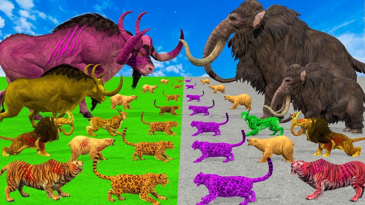 Prehistoric Mammals vs Prehistoric Animals Godzilla vs Mammoth Animal Revolt Battle Simulator