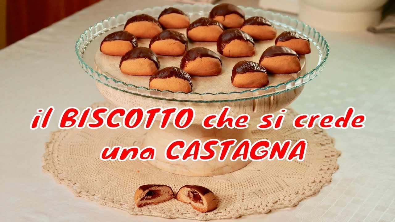 🍂BISCOTTI ALLE CASTAGNE🌰  Castagnetti - Castagne di Frolla e Cioccolato ripieni di Crema di Marroni