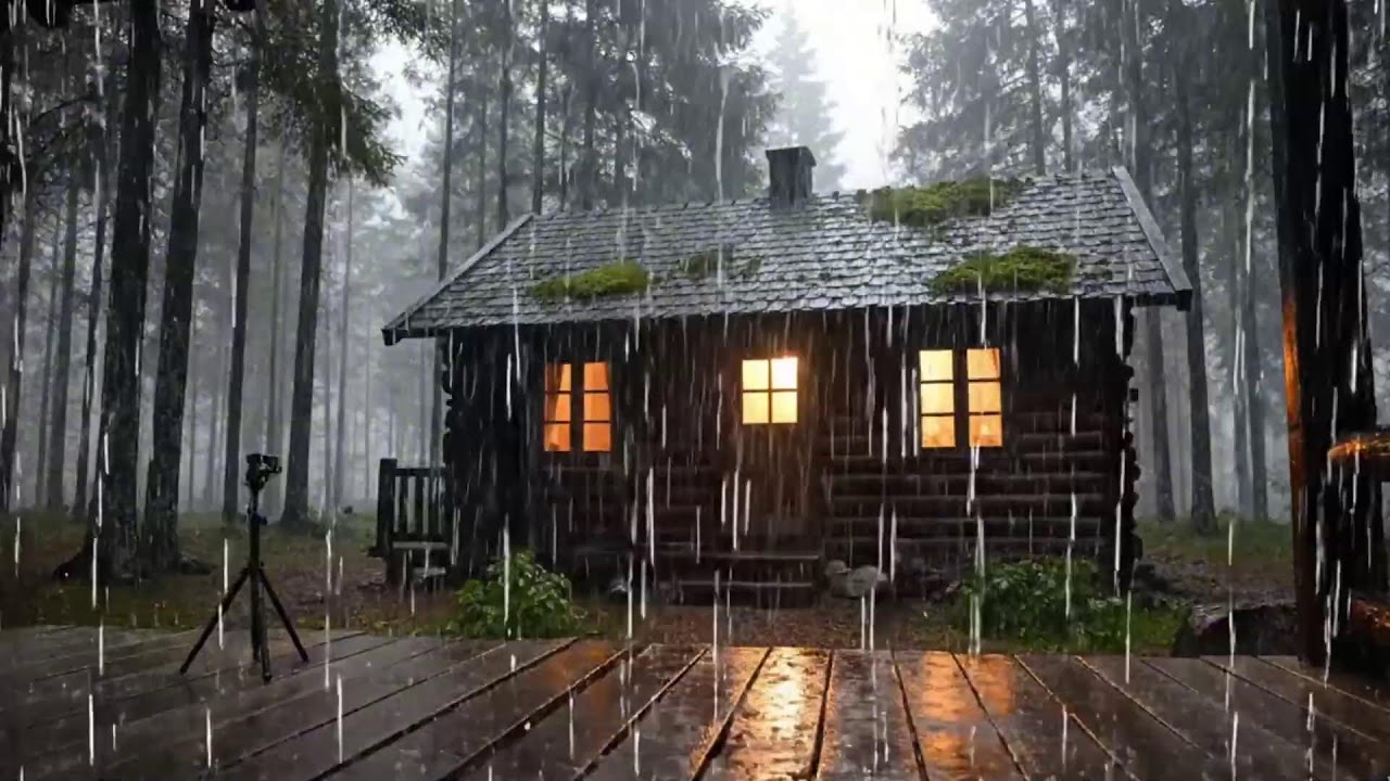 Relaxing Heavy Rainfall for Insomnia Relief