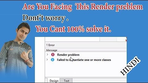 How to solve Render Problem in Android Studio In Hindi