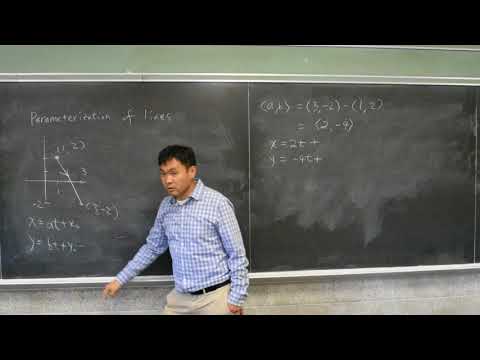 Parameterization of lines
