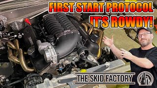 Supercharged 7.5L V8 First Start! (Ear Protection Required)