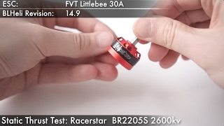 Static Thrust Torque RPM Test: Racerstar BR2205S 2600kv